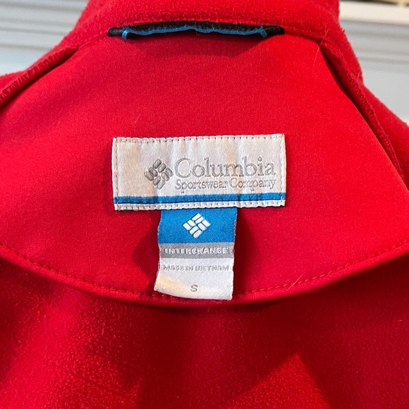 Columbia Black/Red 3-in-1 Coat Jacket Omni-Tech Waterproof Interchange Small SKI - Picture 5 of 12